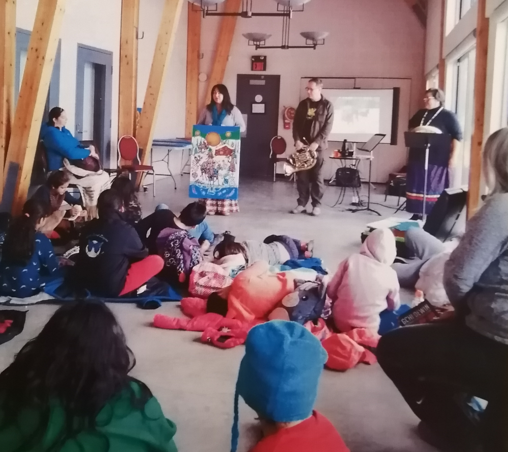 At the 2019 Gchi Dewin Indigenous Storytellers' Festival in Parry Sound, Rhonda, Jodi, and Ken first led workshops that would become "The Spirit Horse Returns."